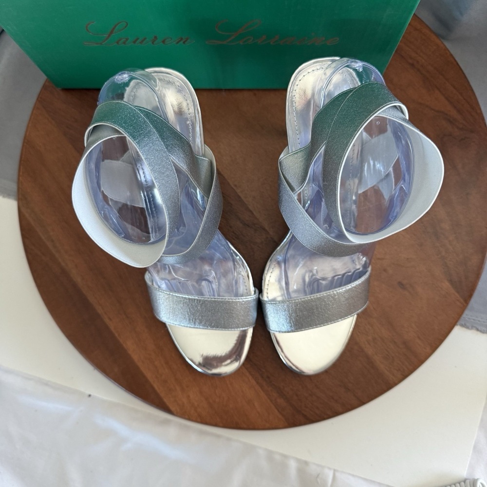 Lauren Lorraine Dallas Ankle Strap 4" Stiletto Sandals‎ Shoes Women's Size 11 - Picture 5 of 13
